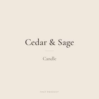 Cedar & Sage Candle